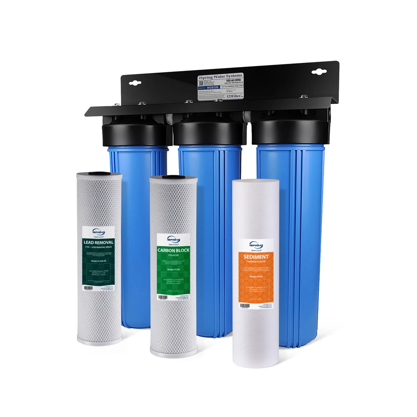 This may be what you want. 3 Stage Whole House water Filtration System